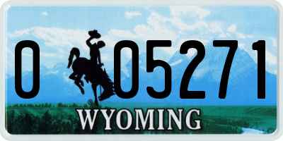 WY license plate 005271