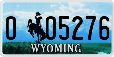 WY license plate 005276