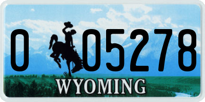 WY license plate 005278