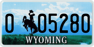 WY license plate 005280