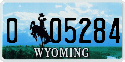 WY license plate 005284