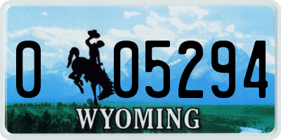 WY license plate 005294