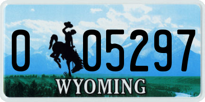 WY license plate 005297