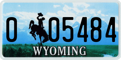 WY license plate 005484