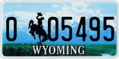 WY license plate 005495