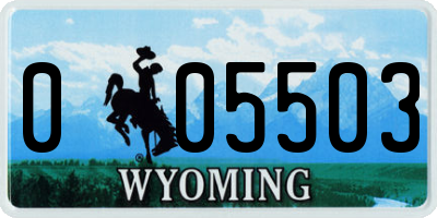 WY license plate 005503