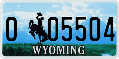 WY license plate 005504
