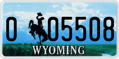 WY license plate 005508