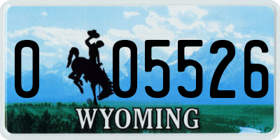 WY license plate 005526