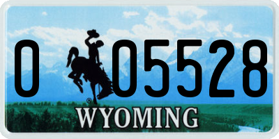 WY license plate 005528