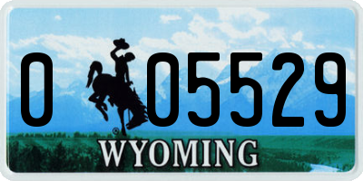 WY license plate 005529