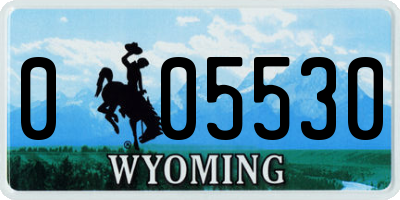 WY license plate 005530