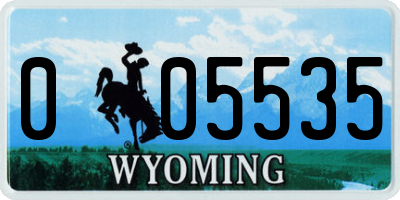 WY license plate 005535