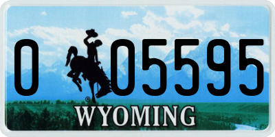 WY license plate 005595