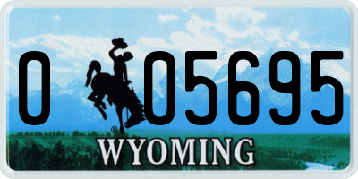 WY license plate 005695