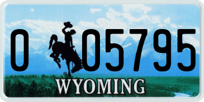 WY license plate 005795