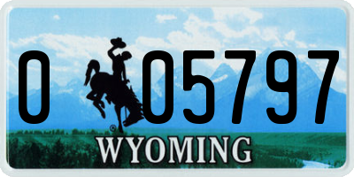 WY license plate 005797