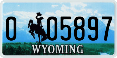 WY license plate 005897