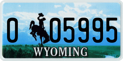 WY license plate 005995