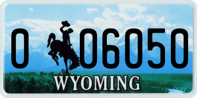 WY license plate 006050