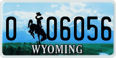 WY license plate 006056