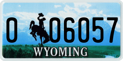 WY license plate 006057