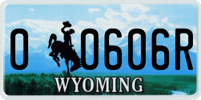 WY license plate 00606R