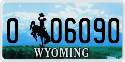 WY license plate 006090
