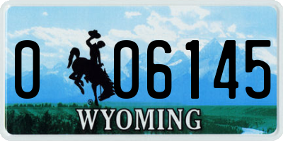 WY license plate 006145