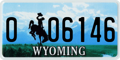 WY license plate 006146