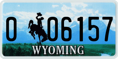 WY license plate 006157