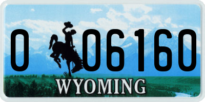 WY license plate 006160