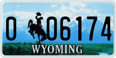 WY license plate 006174