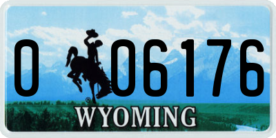 WY license plate 006176