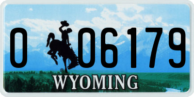 WY license plate 006179