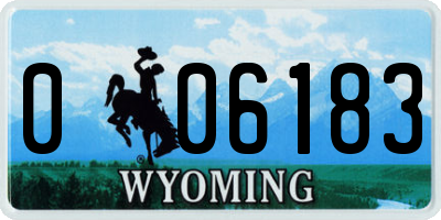 WY license plate 006183