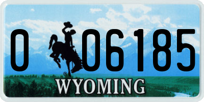 WY license plate 006185