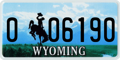 WY license plate 006190