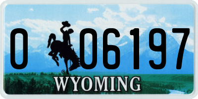 WY license plate 006197