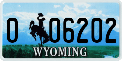 WY license plate 006202