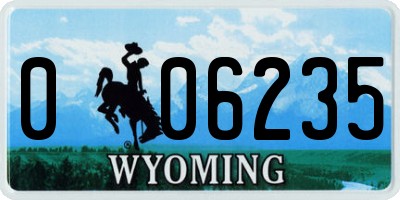 WY license plate 006235