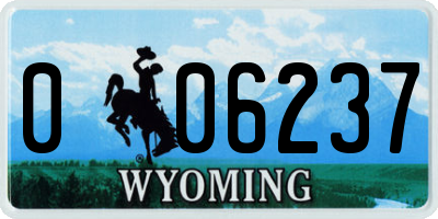 WY license plate 006237