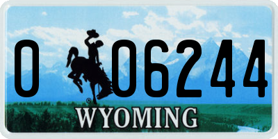 WY license plate 006244