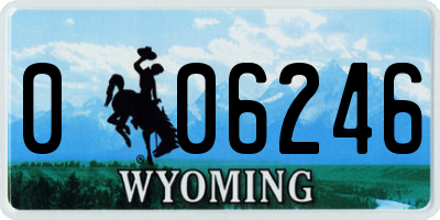 WY license plate 006246