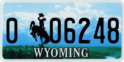 WY license plate 006248