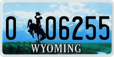 WY license plate 006255