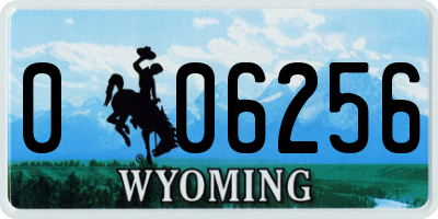 WY license plate 006256