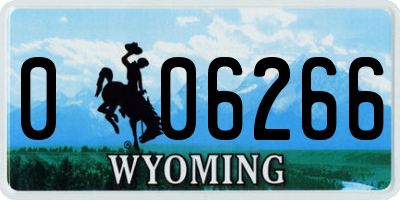 WY license plate 006266