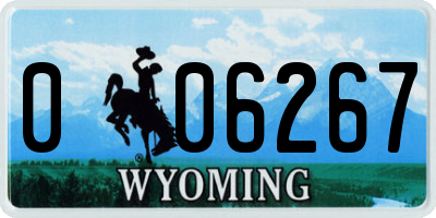 WY license plate 006267