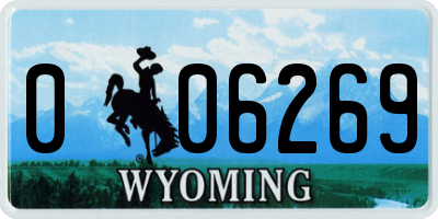 WY license plate 006269